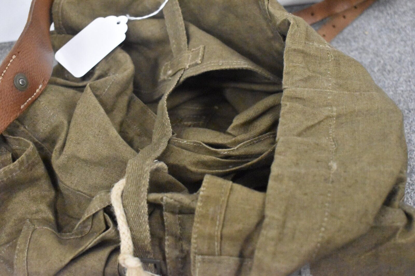 Vintage 1960s Czech Army Rucksack – Brown Cotton Canvas & Leather