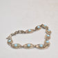 Vintage Silver Metal & Turquoise Boohoo Style Bracelet – 18cm