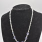 Vintage Crystal & Purple Amethyst Graduated Faceted Necklace - 42cm