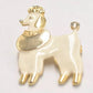 Vintage Poodle Dog Brooch – Cream & Gold Tone Women's Jewellery, 4cm
