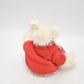 Vintage Artist Teddy Bear White Mohair Red Lifeboats Top Fully Jointed 18cm