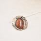 Vintage Amber and 925 Sterling Silver Ornate Brooch – Boho Design