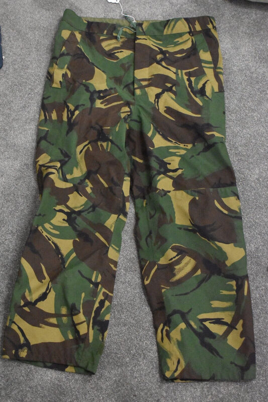 British Army DPM Camouflage MVP Waterproof Trousers – Zip Leg – Size 170/96