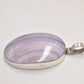 Vintage Sterling Silver 925 & Blue Lace Agate Pendant – 64.1mm x 36mm