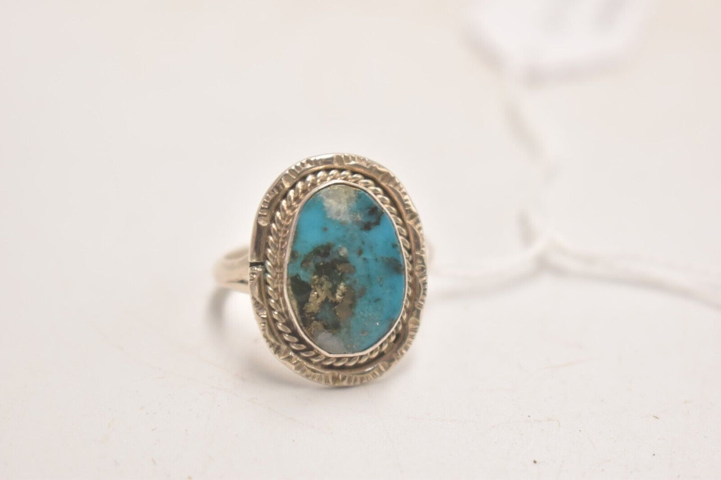 Vintage S. Jack Navajo Turquoise Sterling Silver 925 Ring – Size U