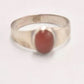 Vintage Sterling Silver Carnelian Agate Modernist Ring – Size N 1/2 – 1978 Birmingham