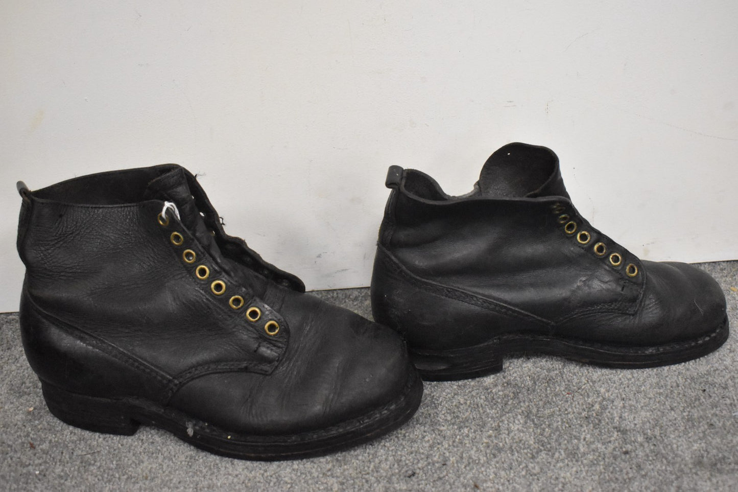 Vintage 1950s Norwegian Military Leather Combat Boots – UK Size 7