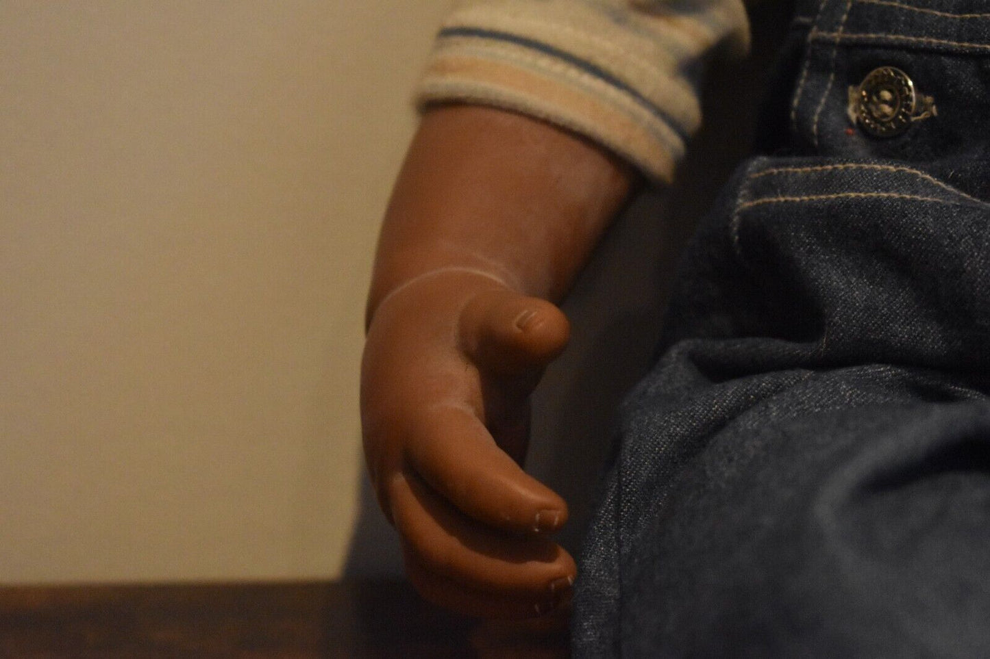 Vintage Monika Peter-Leicht Artist Doll – Jonny, Lifelike Black Toddler, Limited Edition, 70cm