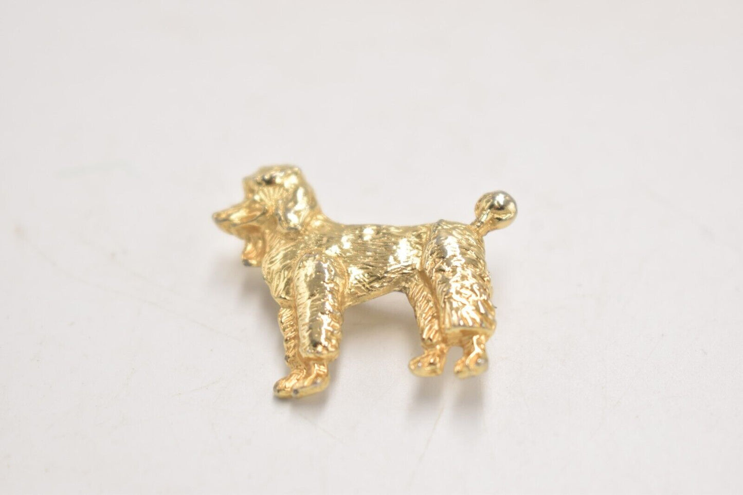 Vintage Poodle Dog Gold Tone Brooch – Costume Jewellery