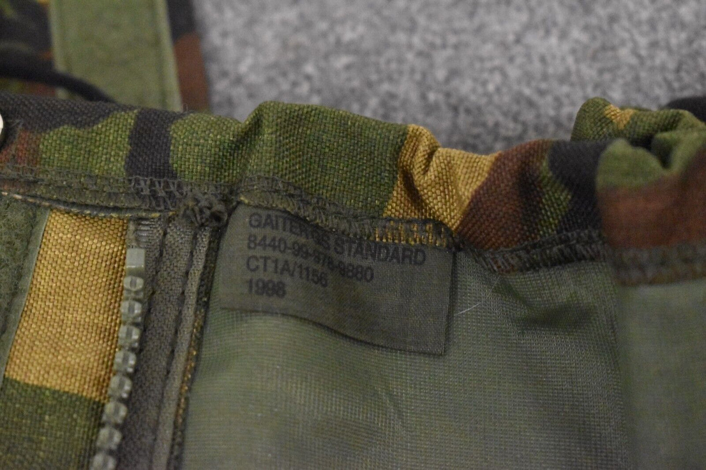 British Army DPM Camouflage Gaiters 1998 Standard Fit – Grade 1