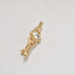 Vintage Gold Tone Diamante Bar Brooch