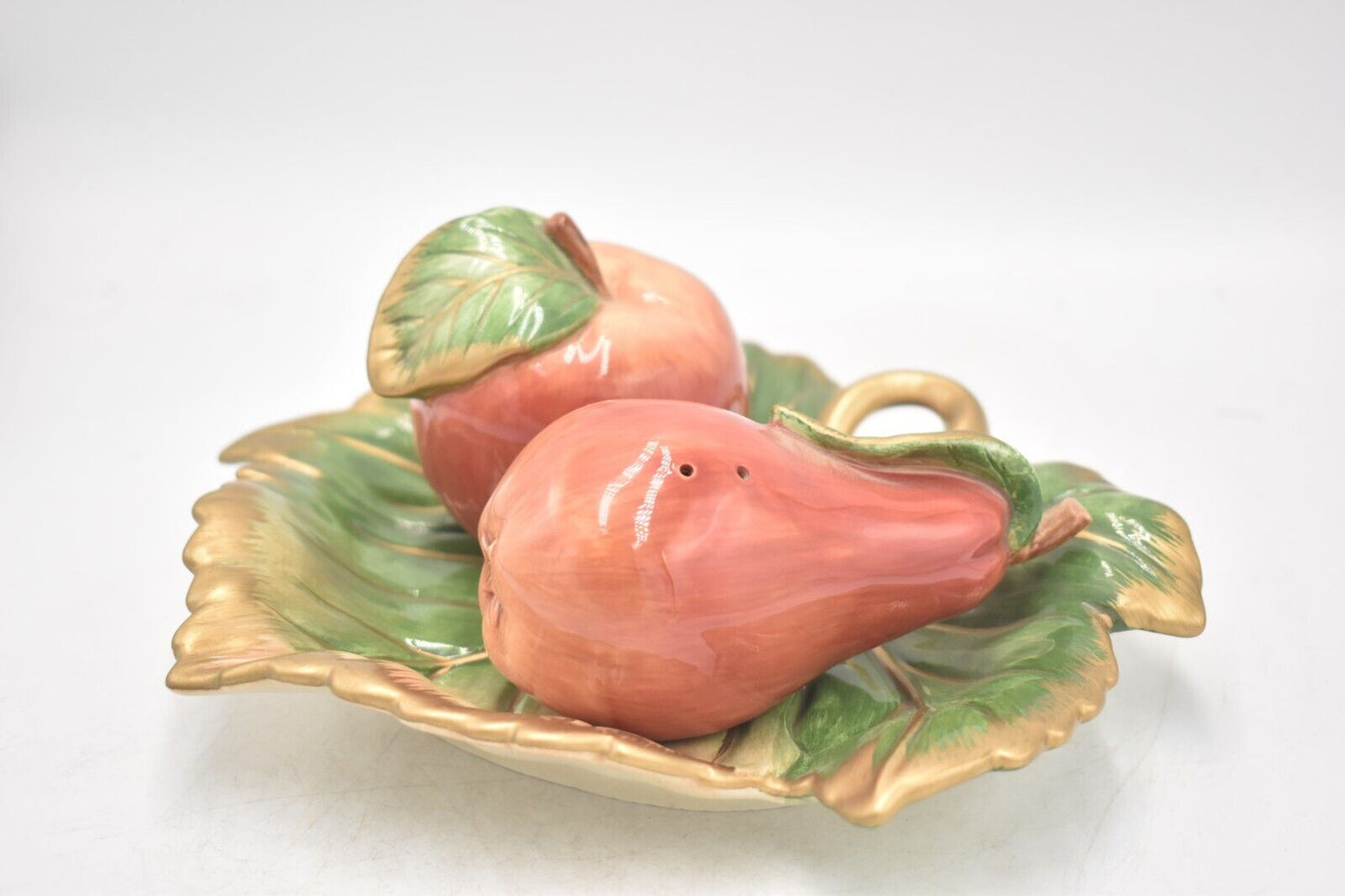 Vintage Fitz & Floyd Renaissance Apple and Pear Salt and Pepper Shakers – Ceramic