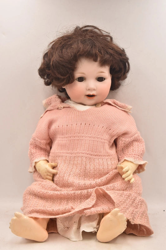 Antique Armand Marseille 980 Bisque Head Doll 52cm Sleep Eyes Open Mouth Vintage