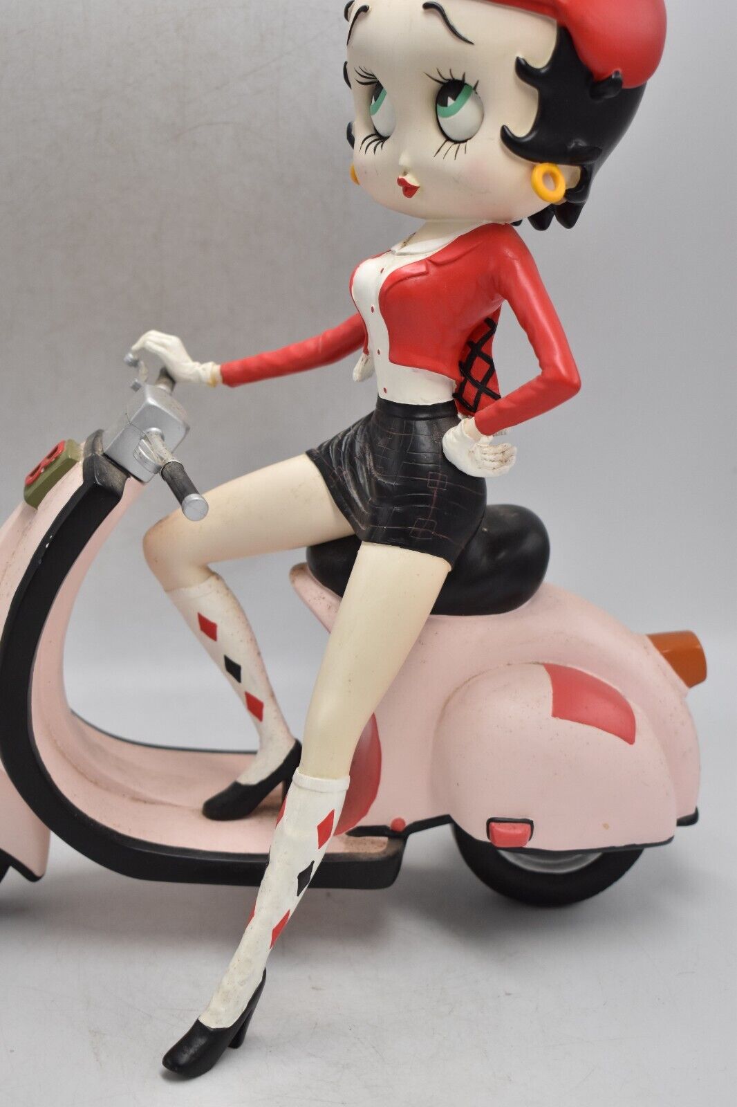 Betty Boop Red Pink Moped Scooter Figurine – King Features Syndicate