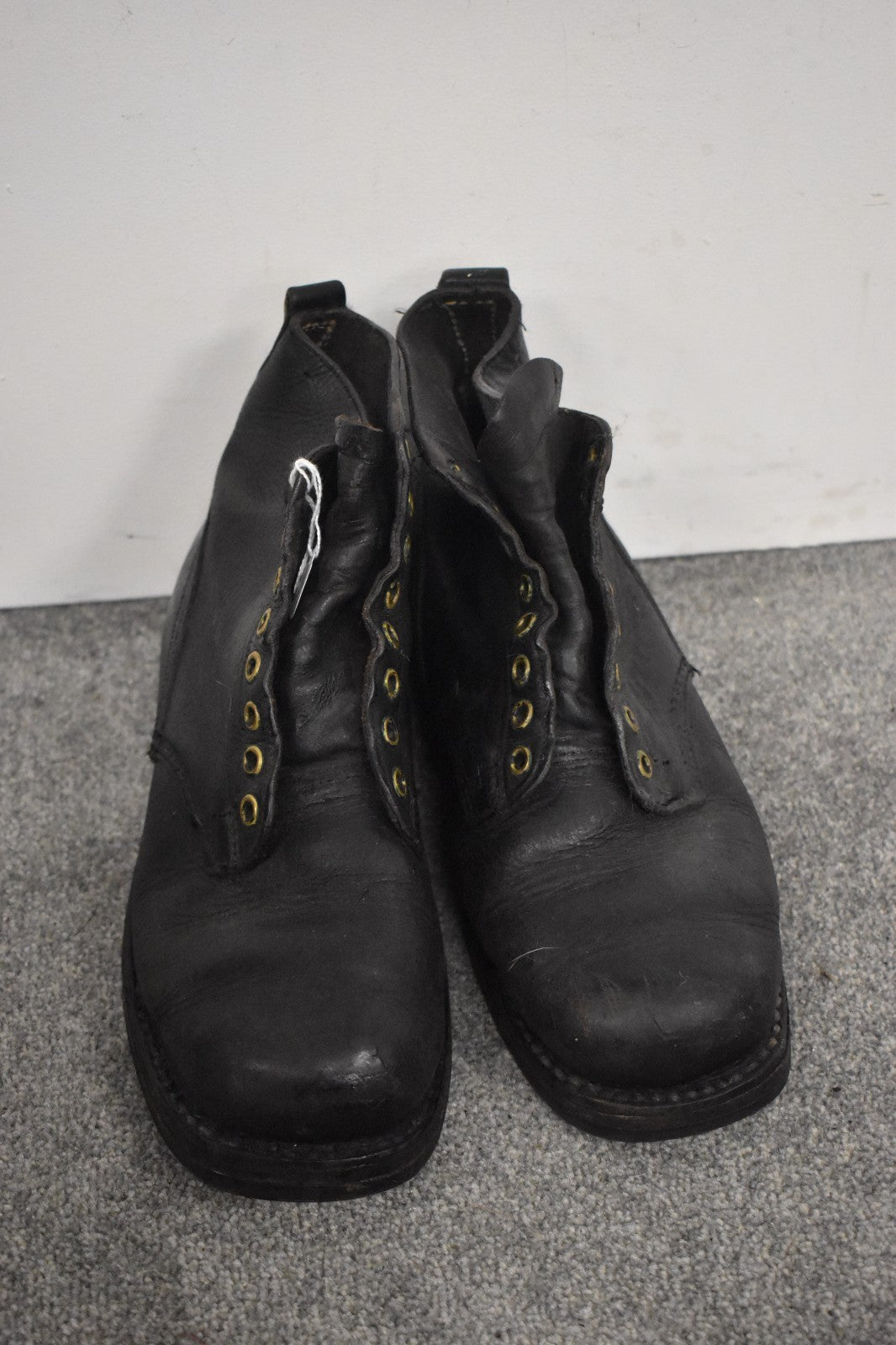 Vintage 1950s Norwegian Military Leather Combat Boots – UK Size 7