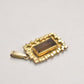 Vintage Andreas Daub A&D Rolled Gold Red Glass Necklace Pendant