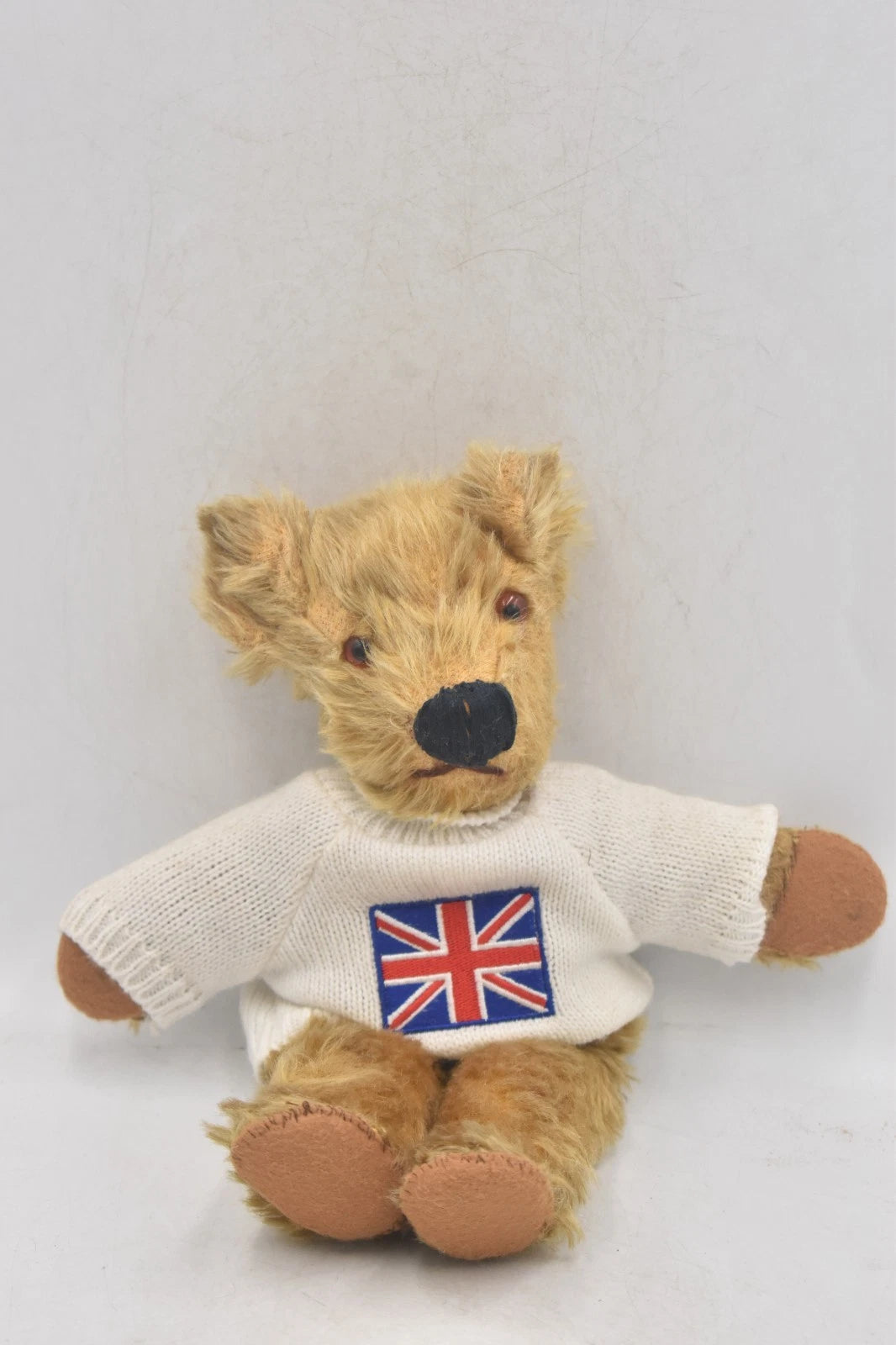 Vintage 1940s English Mohair Teddy Bear Jointed Head 30cm Collectible