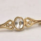 Vintage Gold Tone Diamante Bar Brooch