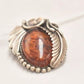 Vintage Amber and 925 Sterling Silver Ornate Brooch – Boho Design