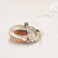Vintage Amber and 925 Sterling Silver Ornate Brooch – Boho Design