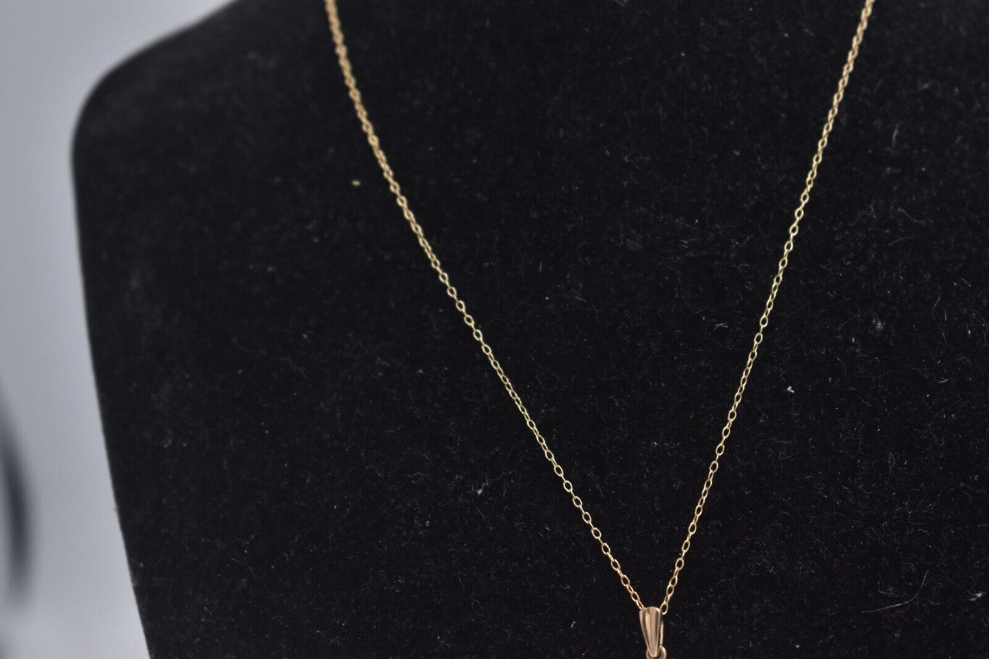 Vintage 9ct Yellow Gold Gemstone Pendant Necklace
