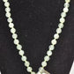 Vintage Sterling Silver and Green Serpentine Heart Pendant Necklace – 48cm