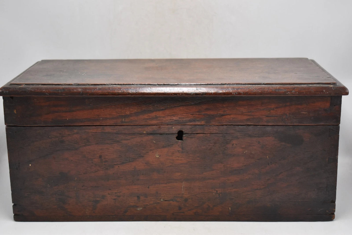 Antique Georgian Oak Deed Box / Bible Box / Trinket Box – 42cm