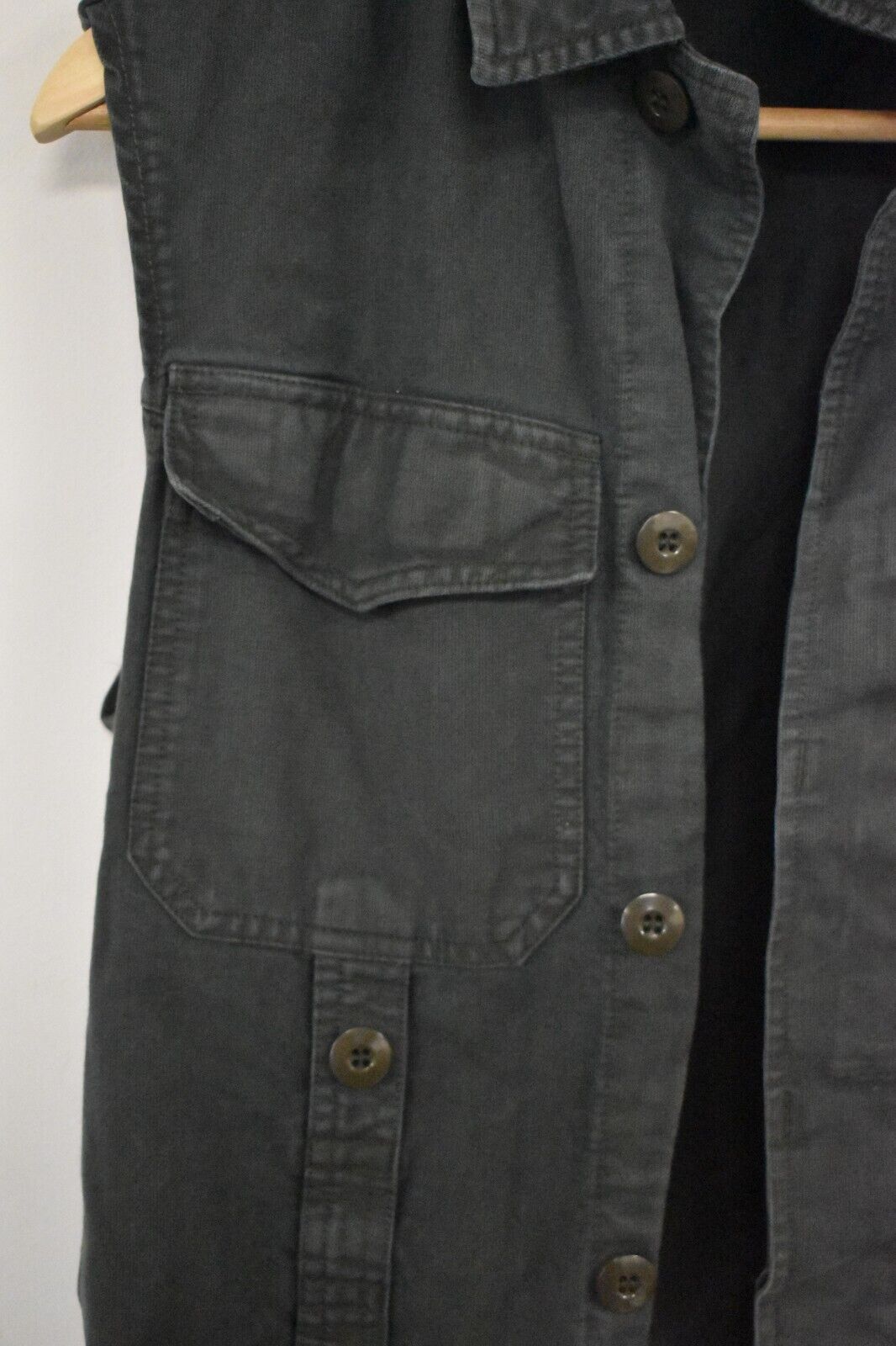 German Army Moleskin Cotton Sleeveless Shirt Vest Jacket – 38" Chest, Military