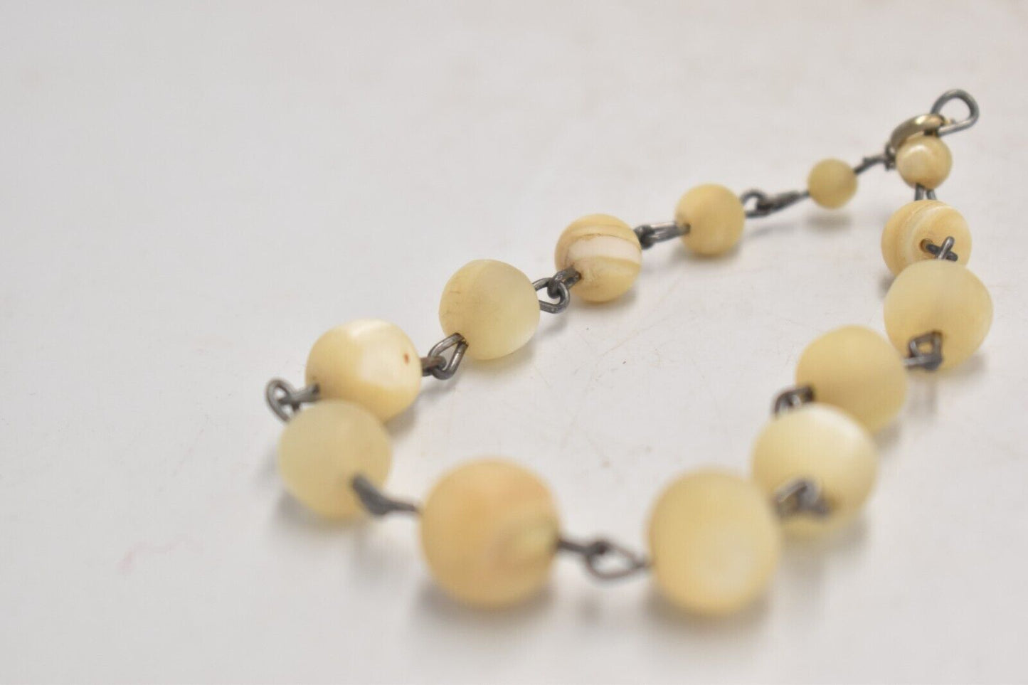 Vintage Quartz Beaded Bracelet – 22cm – Costume Jewellery