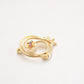 Vintage Amos Germany 14ct Gold Plated Garnet Floral Brooch