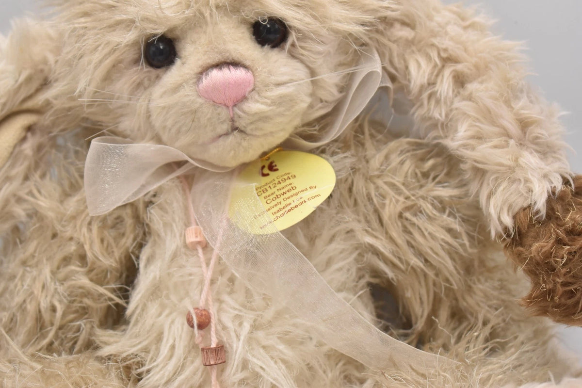 Charlie Bears Cobweb Rabbit Teddy Bear Retired Tagged Isabelle Lee Designed
