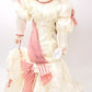Vintage Porcelain Doll – Blonde Hair, Brown Eyes, Regency Cream Dress – 45cm