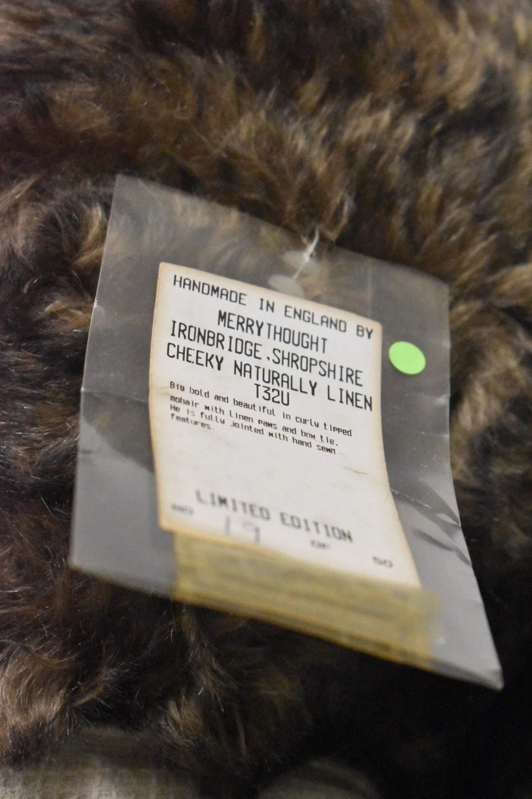 Merrythought Extra Large Cheeky Bear Limited Edition 19/50 Mohair Fully Jointed