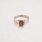 Vintage Sterling Silver Carnelian Agate Modernist Ring – Size N 1/2 – 1978 Birmingham