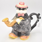 Vintage 1993 Fitz & Floyd Omnibus Saxophone Playing Cow Teapot – Decorative