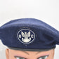 Vintage Polish Army Dark Blue Beret – Size 57