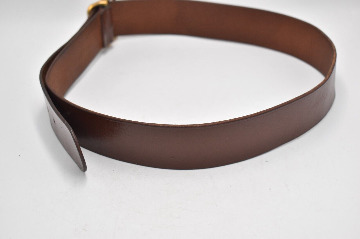 Vintage 1985 Swiss Army Officer’s Brown Leather Belt – 38” Waist – Military