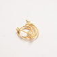 Vintage Amos Germany 14ct Gold Plated Garnet Floral Brooch