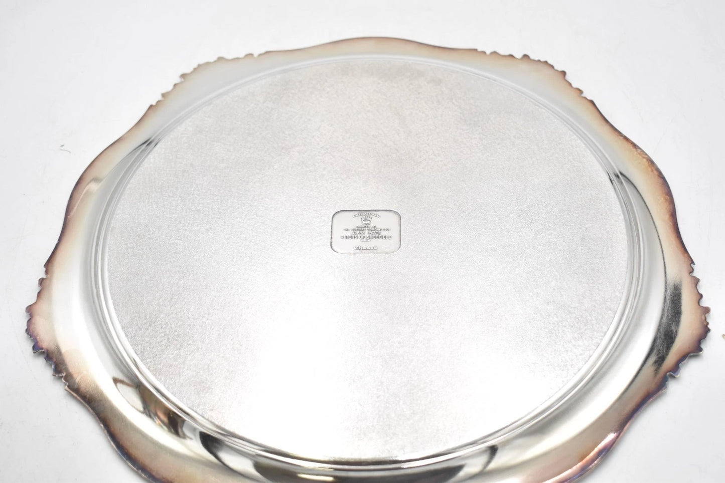 Viners Vintage Silver Plated Large Serving Tray 36cm English Drinks Tea Cocktail