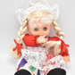 Vintage 1970's Thumb Sucking, Eyes Open and Close Doll Swiss Outfit, Soft Body