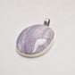 Vintage Sterling Silver 925 & Blue Lace Agate Pendant – 64.1mm x 36mm