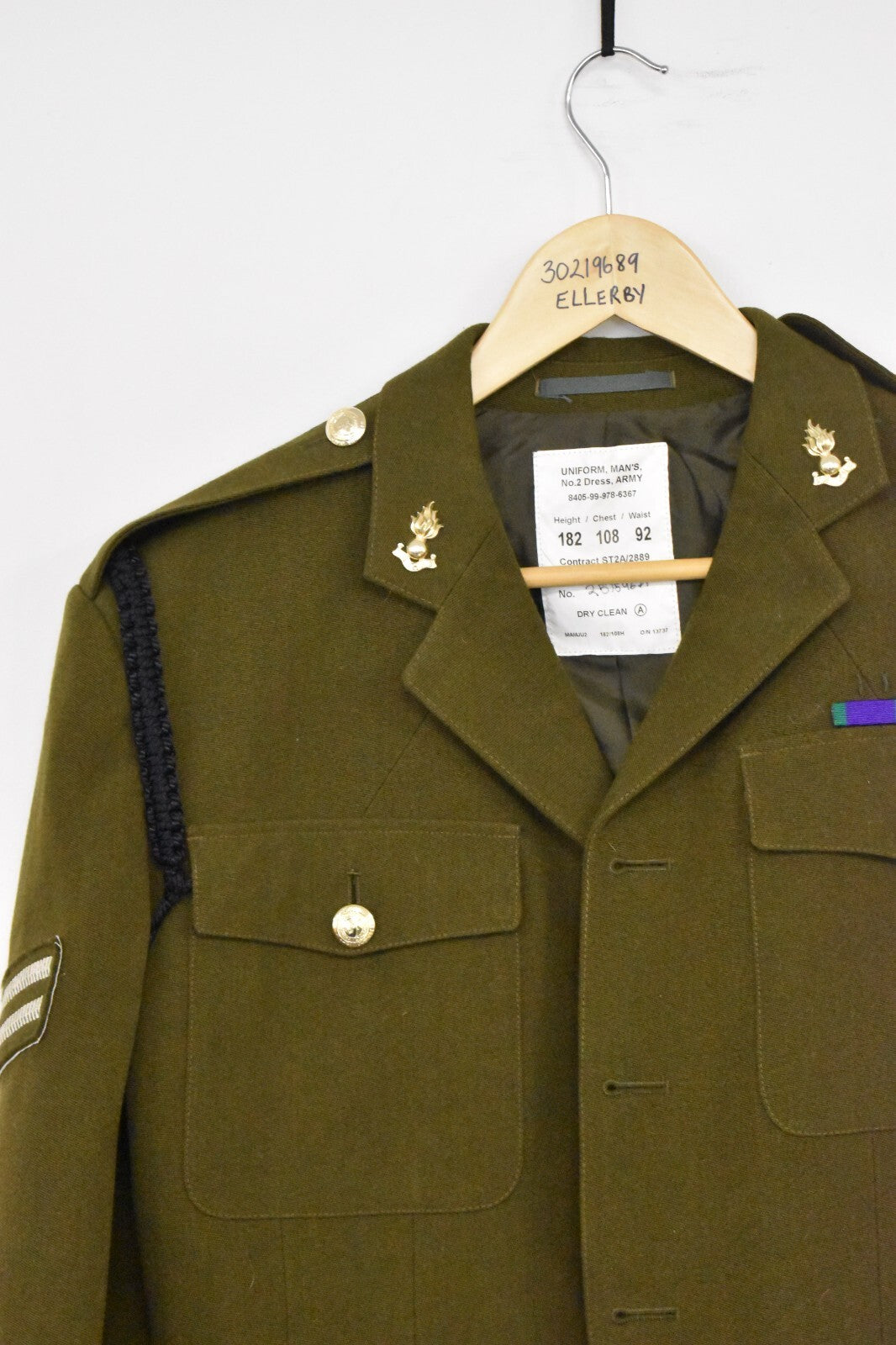 British Army Royal Engineers No. 2 Uniform Dress Jacket Size 182/108/92