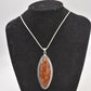 Vintage Sterling Silver 925 Necklace with Amber Pendant – 50cm, 23g