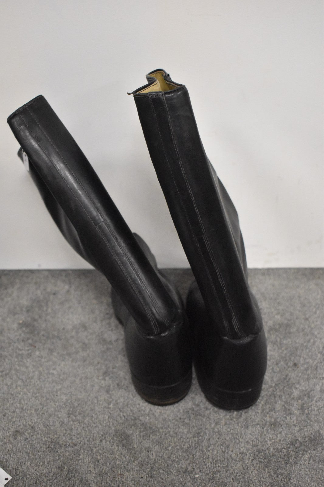 British Army Cavalry Tall Black Leather Riding Boots – UK Size 6