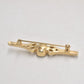 Vintage Gold Tone Diamante Bar Brooch