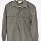 Vintage German Army Olive Moleskin Shirt - Military Surplus 38" Chest