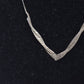 Vintage Sterling Silver 925 Herringbone Necklace 40cm