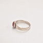 Vintage Sterling Silver Carnelian Agate Modernist Ring – Size N 1/2 – 1978 Birmingham