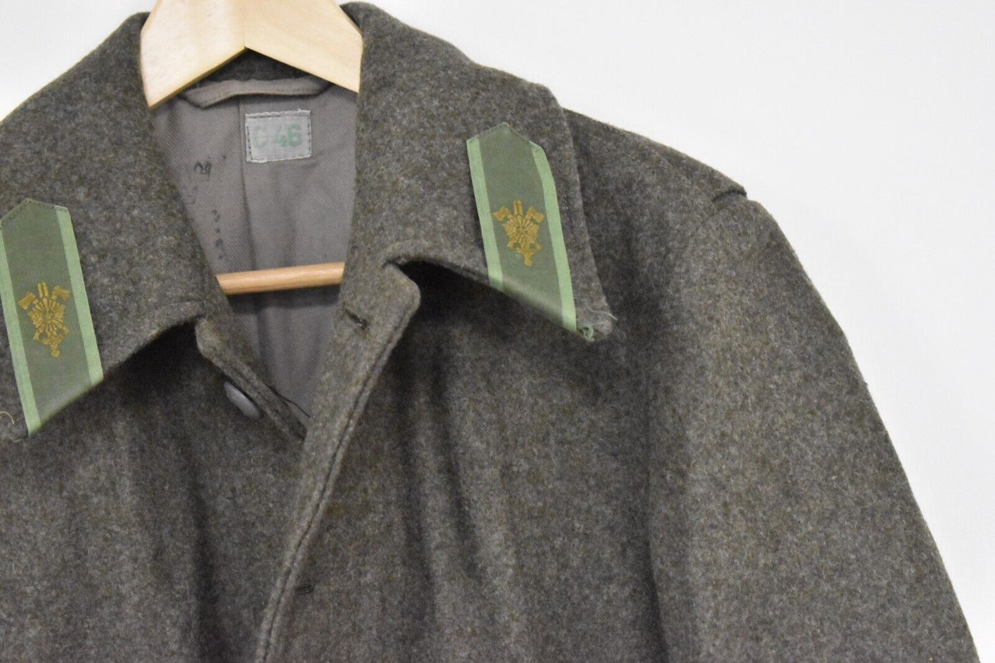 Vintage 1960s Swedish Army Haga Wool Jacket – Size 46" Chest – Dated 1962