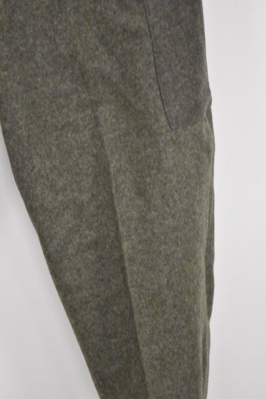 Swedish Army WWII Grey Wool Field Trousers 1940 Leather Straps Military Vintage